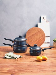 Essentials by Premier Black Belly Pan Set of 3 - Image 1 of 6