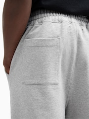 AllSaints Grey 100% Cotton Underground Sweat Shorts - Image 5 of 8