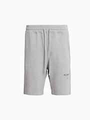 AllSaints Grey 100% Cotton Underground Sweat Shorts - Image 8 of 8