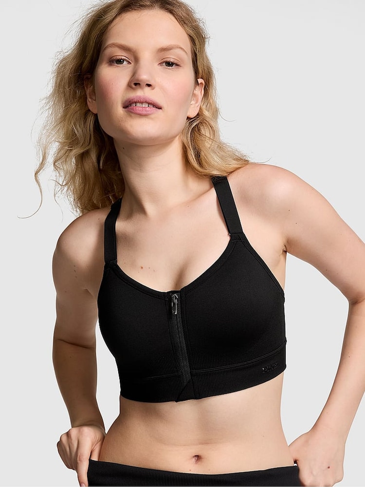 Victoria's Secret PINK Black Sports Bra - Image 1 of 3