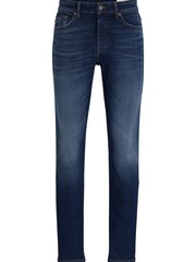 BOSS Dark Blue Tapered Fit Super Stretch Denim Jeans - Image 5 of 5