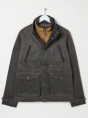FatFace Broadsands Brown Funnel Neck Jacket - Image 6 of 6