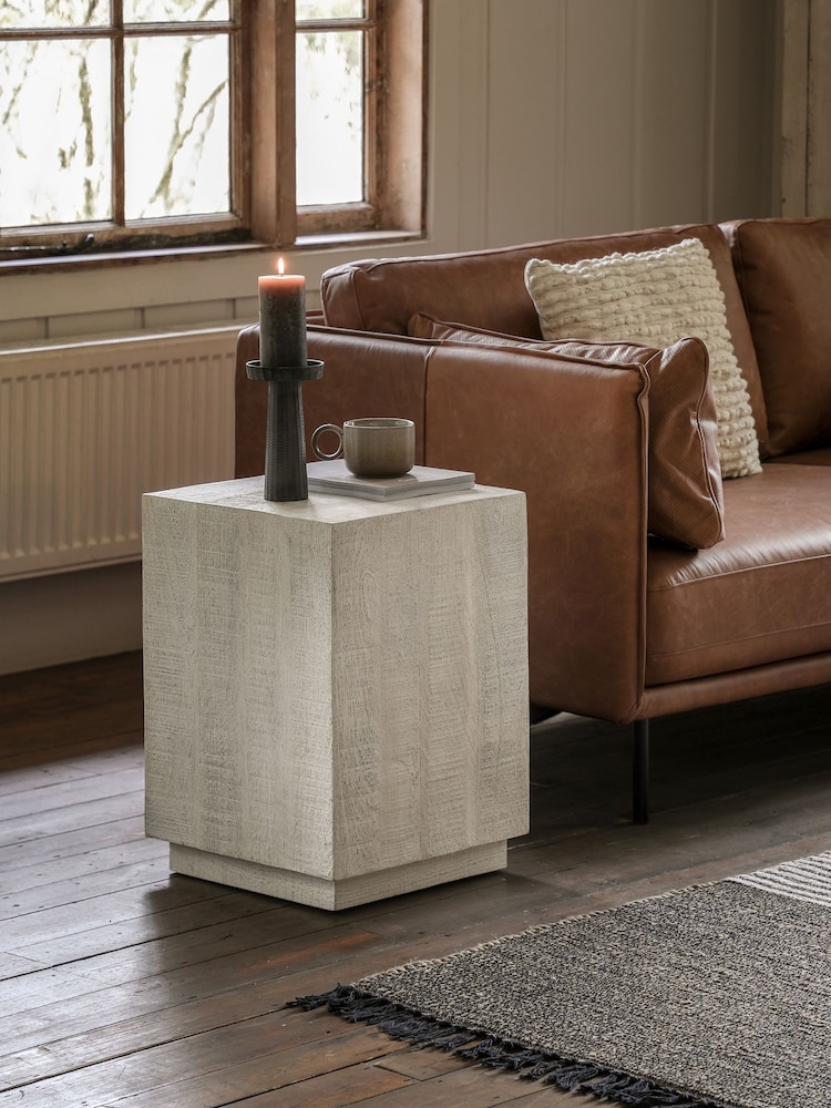 Gallery Home Whitewash Millom Side Table - Image 1 of 5