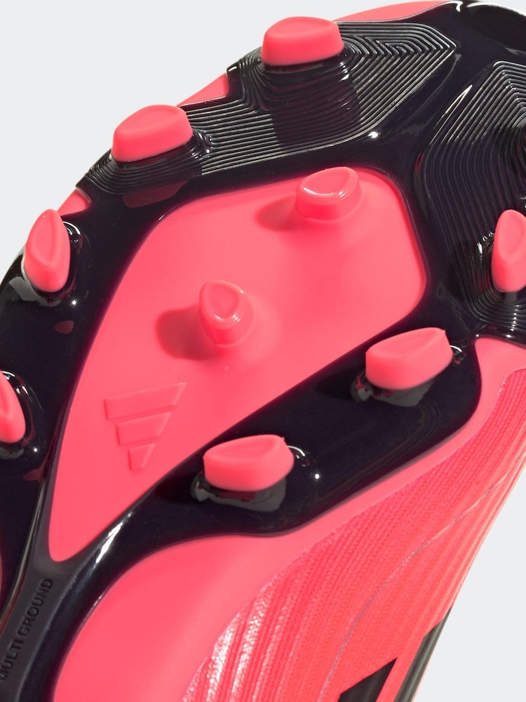 adidas Bright Red Kids F50 League Multi Ground Football Boots - Image 8 of 8
