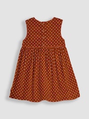JoJo Maman Bébé Brown Guinea Pig Apploque Cord Dress - Image 2 of 3