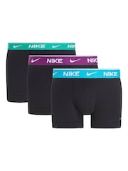 Nike Black/Turquoise Black/Turquoise Boxers 3 Pack - Image 1 of 1