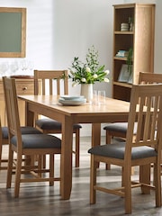 Julian Bowen Brown Mallory Extending Dining Table - Image 1 of 5