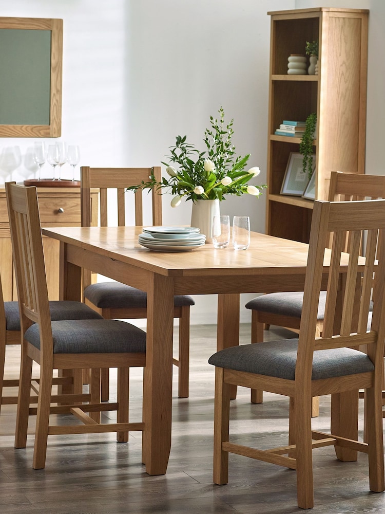 Julian Bowen Brown Mallory Extending Dining Table - Image 1 of 5