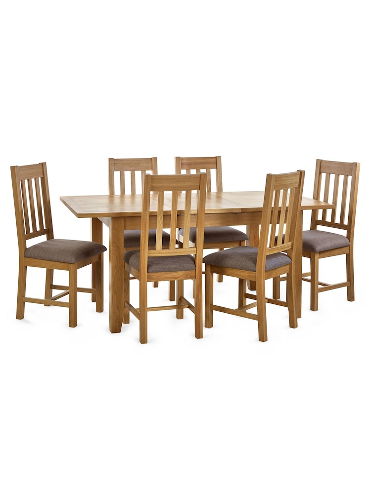 Julian Bowen Brown Mallory Extending Dining Table - Image 4 of 4