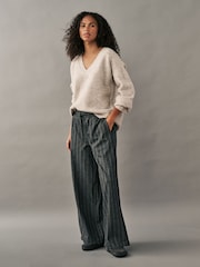 Grey Soft Touch V-Neck Knitted Jumper - Image 2 of 7