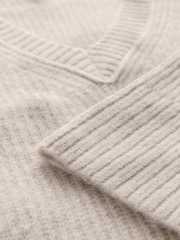 Grey Soft Touch V-Neck Knitted Jumper - Image 6 of 7