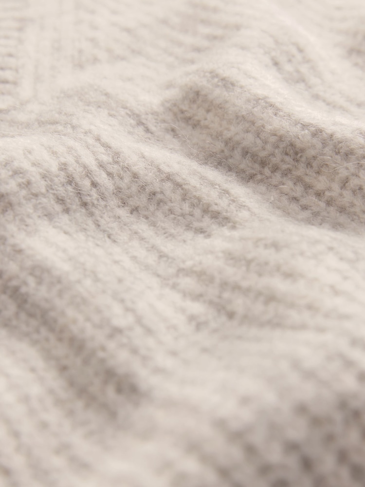 Grey Soft Touch V-Neck Knitted Jumper - Image 7 of 7