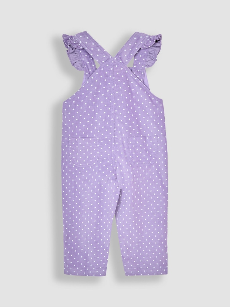JoJo Maman Bébé Lilac Frill Cord Dungarees And Top Set - Image 2 of 6