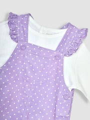 JoJo Maman Bébé Lilac Frill Cord Dungarees And Top Set - Image 6 of 6
