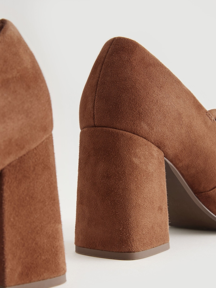 Rjava - Forever Comfort® Leather Square Toe Block čevlji z visoko peto Mary Jane čevlji - Slika 10 iz 10 Rjava - Forever Comfort® Leather Square Toe Block čevlji z visoko peto Mary Jane čevlji - Slika 10 iz 10