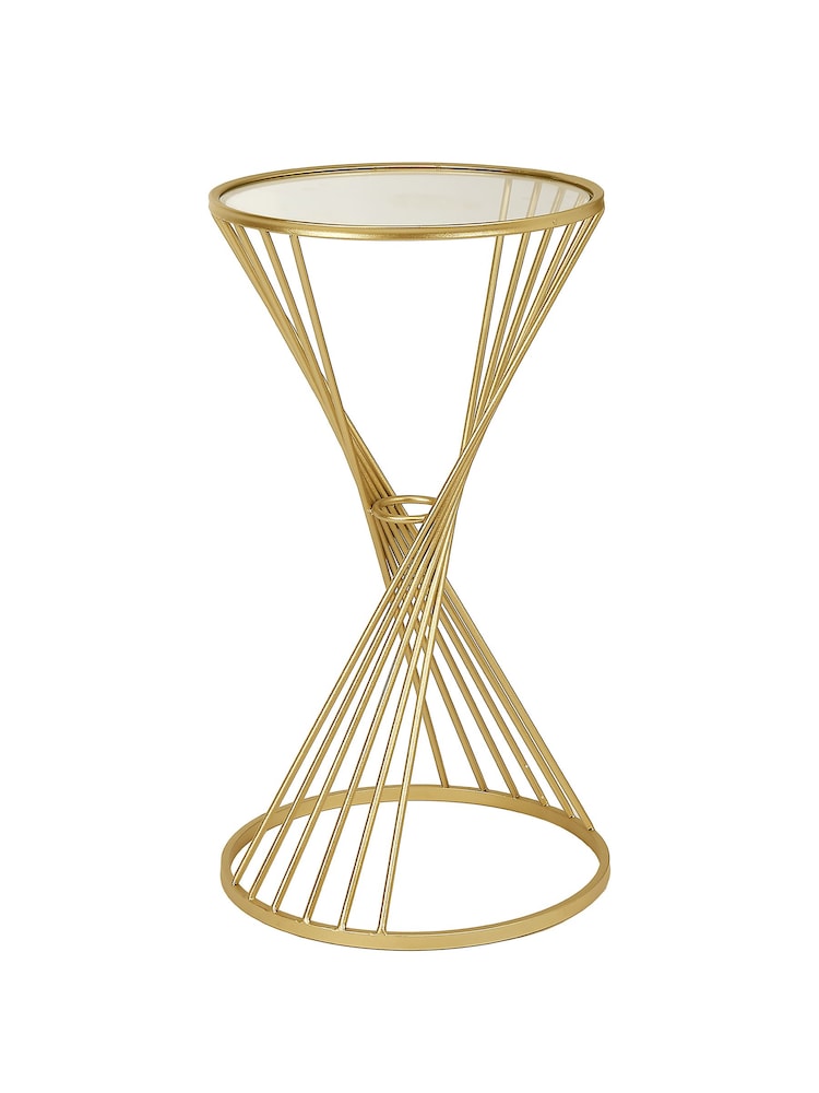 Pacific Glass and Gold Liberty Metal Large Table - Image 2 of 6