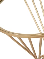 Pacific Glass and Gold Liberty Metal Large Table - Image 5 of 6