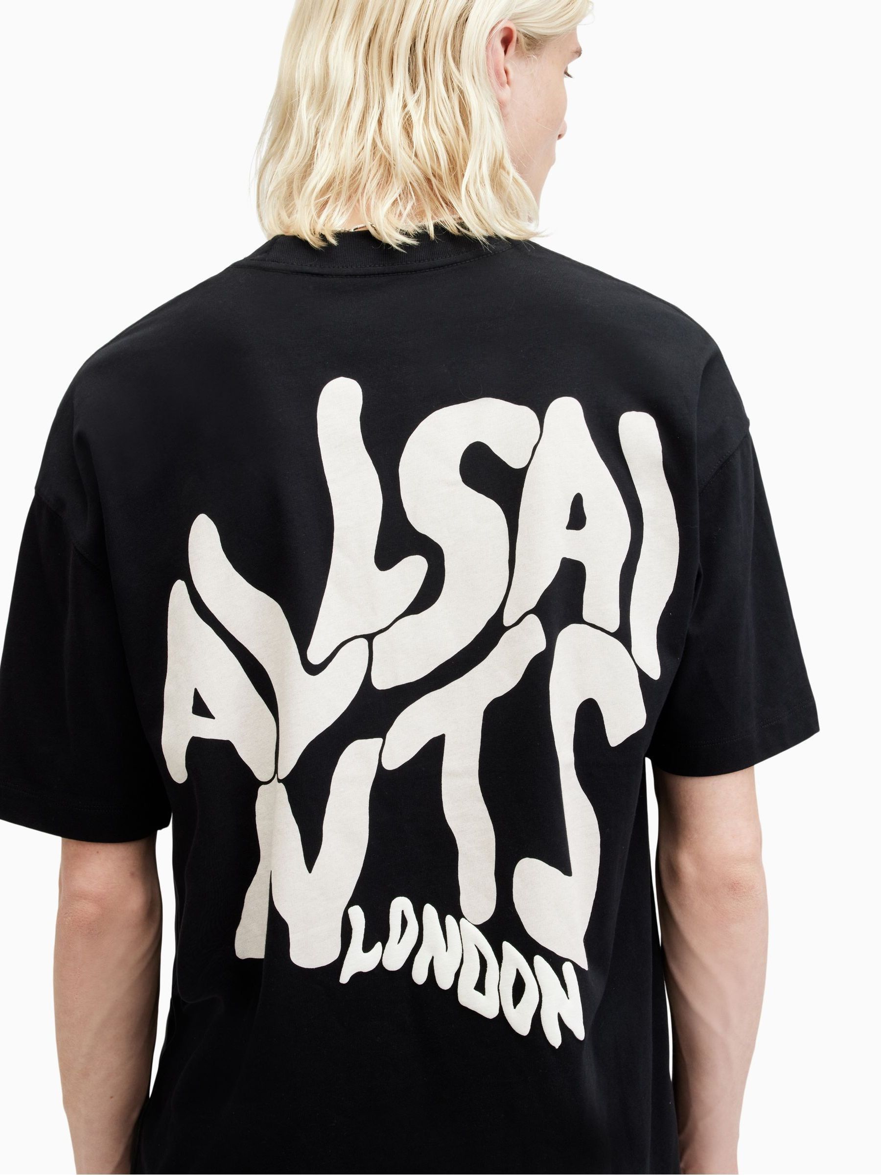 All Saints Black Orlando Short Sleeve Crew Neck T-Shirt