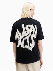 All Saints Black Orlando Short Sleeve Crew Neck T-Shirt - Image 5 of 6