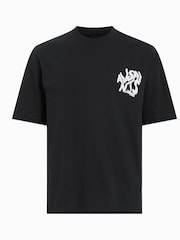 All Saints Black Orlando Short Sleeve Crew Neck T-Shirt - Image 6 of 6
