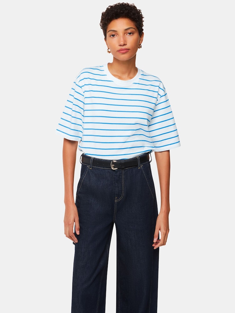 Whistles 100% Cotton Stripe Short Sleeve T-Shirt - Bild 1 von 5