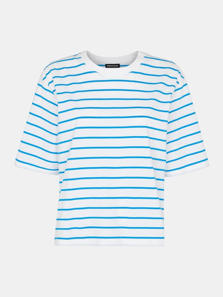 Whistles 100% Cotton Stripe Short Sleeve T-Shirt - Bild 5 von 5