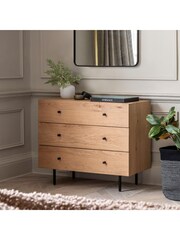Gallery Home Natural Settat 3 Drawer Chest - Image 1 of 6