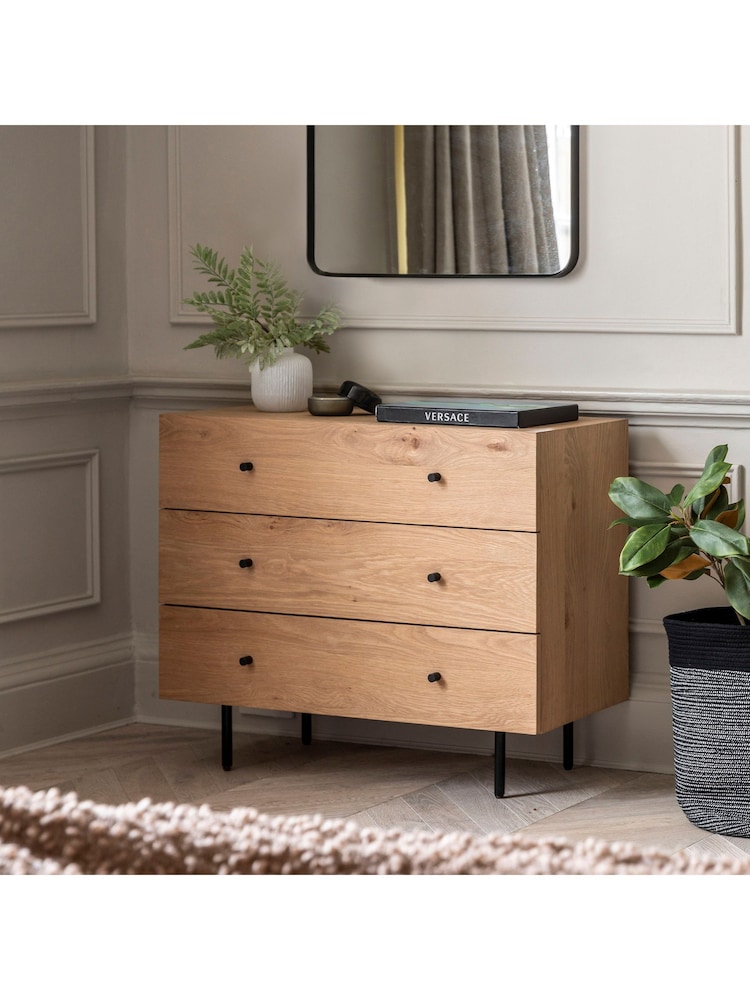 Gallery Home Natural Settat 3 Drawer Chest - Image 1 of 6