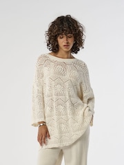 ONLY White Relaxed Fit Crochet Beach Dress - Image 1 of 8