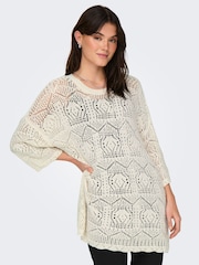 ONLY White Relaxed Fit Crochet Beach Dress - Image 5 of 8