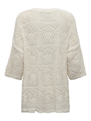 ONLY White Relaxed Fit Crochet Beach Dress - Image 8 of 8