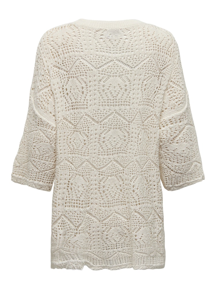 ONLY White Relaxed Fit Crochet Beach Dress - Image 8 of 8