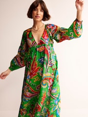 Boden Green Metallic Star Dress - Image 2 of 5