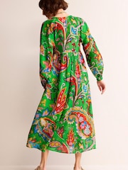 Boden Green Metallic Star Dress - Image 4 of 5