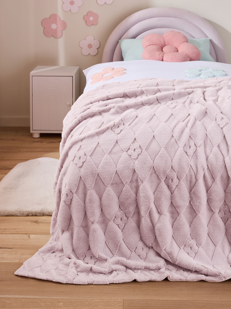 Purple Harlequin Supersoft Fleece Throw Blanket - Image 1 of 3