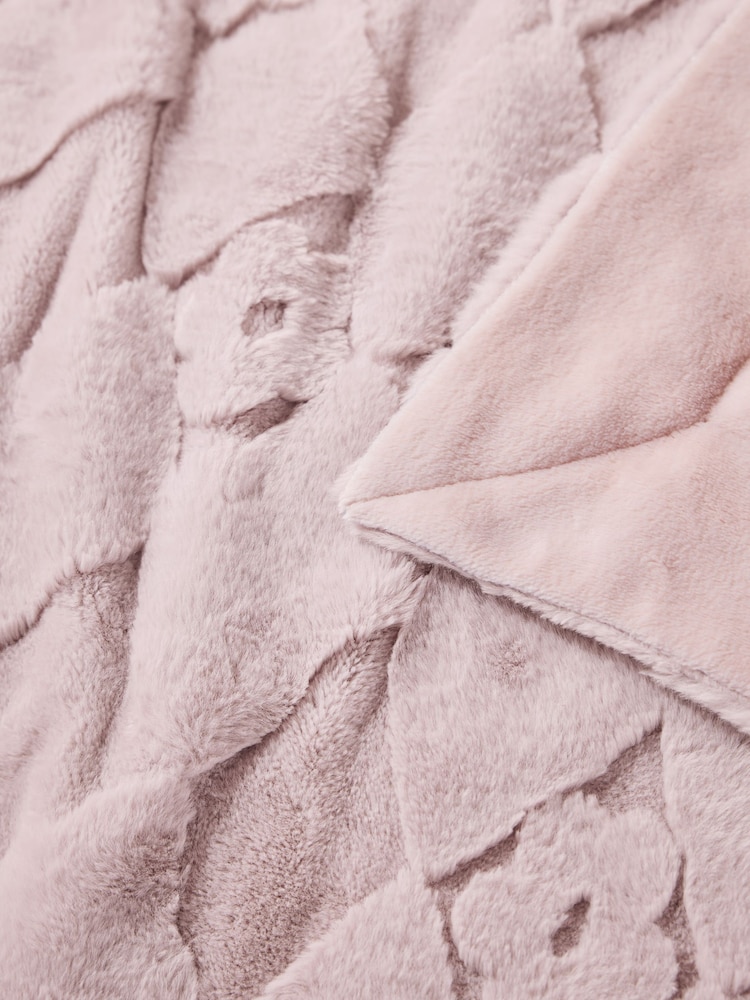Purple Harlequin Supersoft Fleece Throw Blanket - Image 3 of 3
