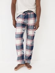 FatFace Blue Shelter Check Pyjama Bottoms - Image 1 of 6