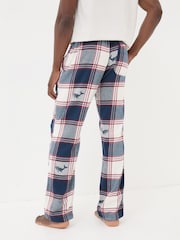 FatFace Blue Shelter Check Pyjama Bottoms - Image 2 of 6