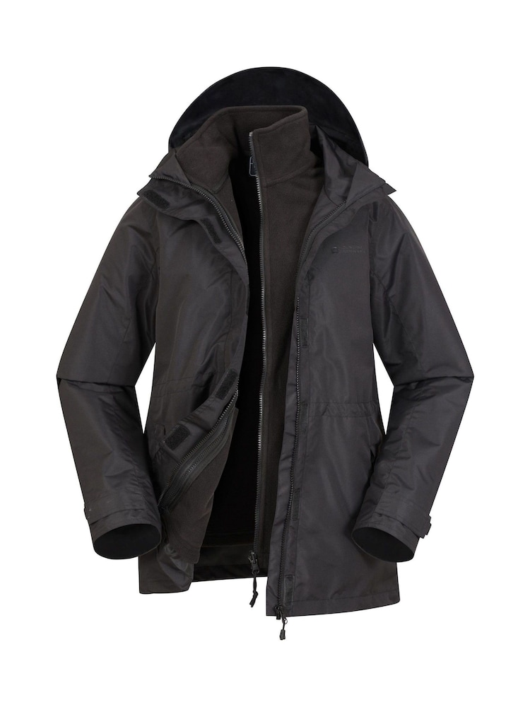Negro - Chaqueta impermeable 3 en 1 para mujer de Mountain Warehouse - Imagen 1 de 7
