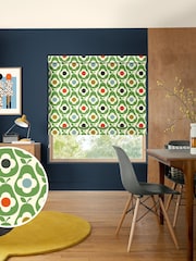 Orla Kiely Green Multi Pear Made to Measure 100% Cotton Roman Blinds - Image 1 of 6