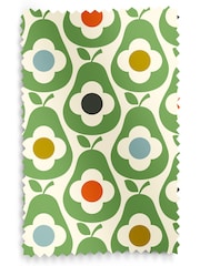 Orla Kiely Green Multi Pear Made to Measure 100% Cotton Roman Blinds - Image 6 of 6