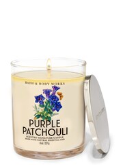 Bath & Body Works Clear Purple Patchouli Signature Single Wick Candle 8 oz / 227 g - Image 1 of 1