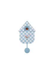 Karlsson Soft Blue Modern Cuckoo Checker ABS Wall Clock - Image 2 of 4