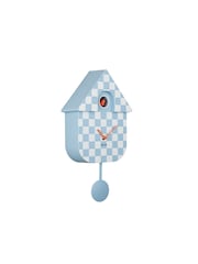 Karlsson Soft Blue Modern Cuckoo Checker ABS Wall Clock - Image 3 of 4