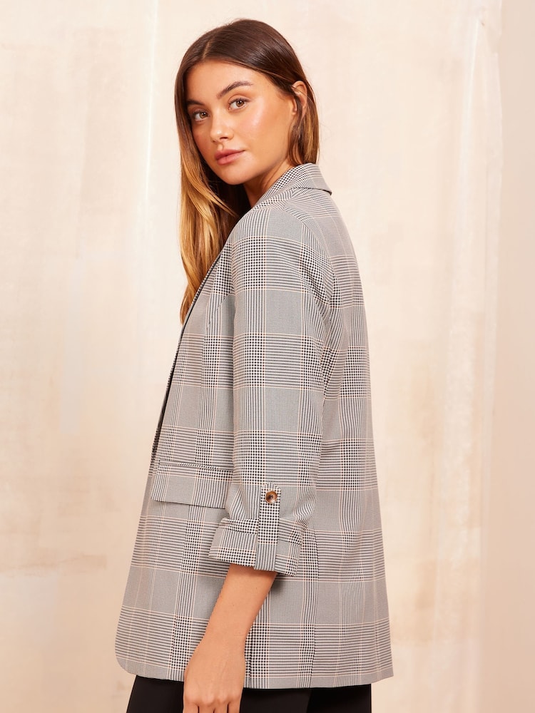 Friends Like These Grey Petite Edge To Edge Blazer - Image 4 of 4 Friends Like These Grey Petite Edge To Edge Blazer - Image 4 of 4
