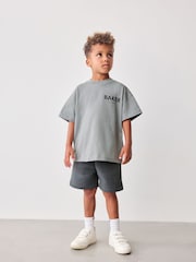 Baker by Ted Baker Oversized 100% Cotton T-Shirt and Sweat Shorts Set - Image 1 of 9