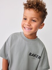 Baker by Ted Baker Oversized 100% Cotton T-Shirt and Sweat Shorts Set - Image 4 of 9