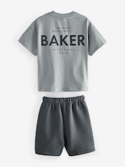 Baker by Ted Baker Oversized 100% Cotton T-Shirt and Sweat Shorts Set - Image 6 of 9