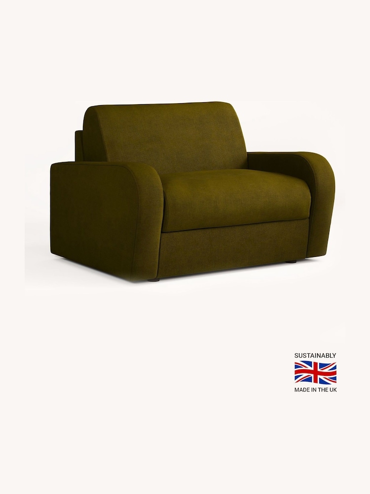 Jay-Be Brushed Twill Hunter Green Brushed Deco Snuggle Sofa Bed - Image 2 of 6