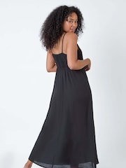 Roman Black Crochet Bodice Cotton Maxi Dress - Image 3 of 5